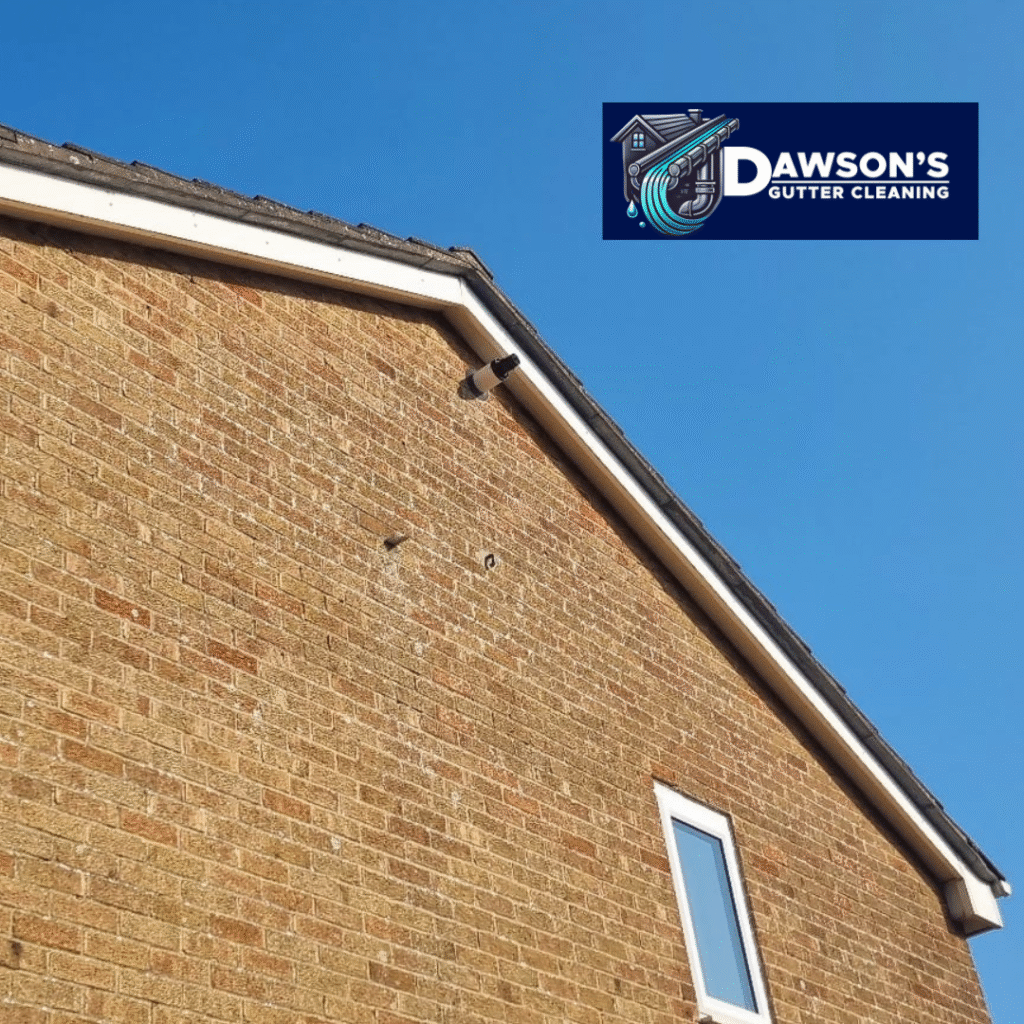 An image of a clean residential bargeboard because of well-maintained gutter, fascia and soffit cleaning.