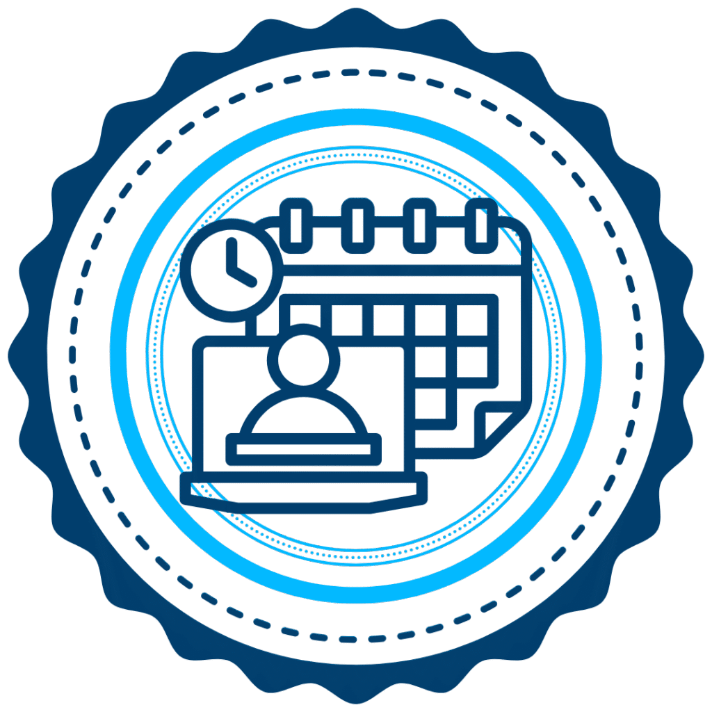 An image of a calendar, laptop and time representing flexible scheduling