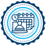 An image of a calendar, laptop and time representing flexible scheduling