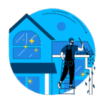 An image of a gutter cleaning professional